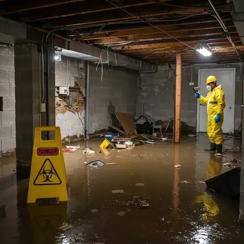 Flooded Basement Electrical Hazard in Barbourmeade, KY Property